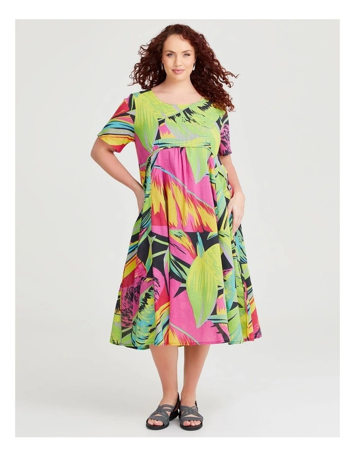 Cotton Gauze Favourite Dress in Pop Floral Print image 1