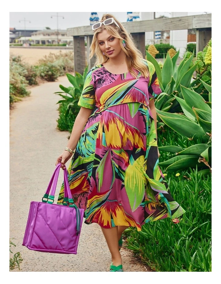 Cotton Gauze Favourite Dress in Pop Floral Print image 5
