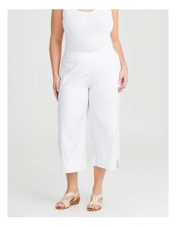 Director Wide Crop Pant in White