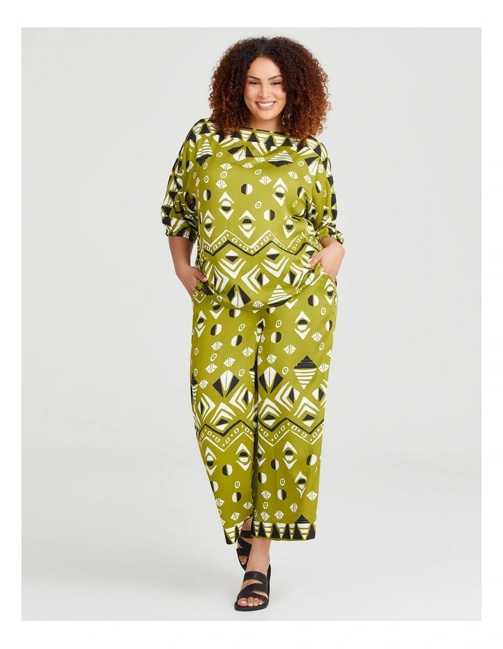 Natural Aztec Pant in Print image 4