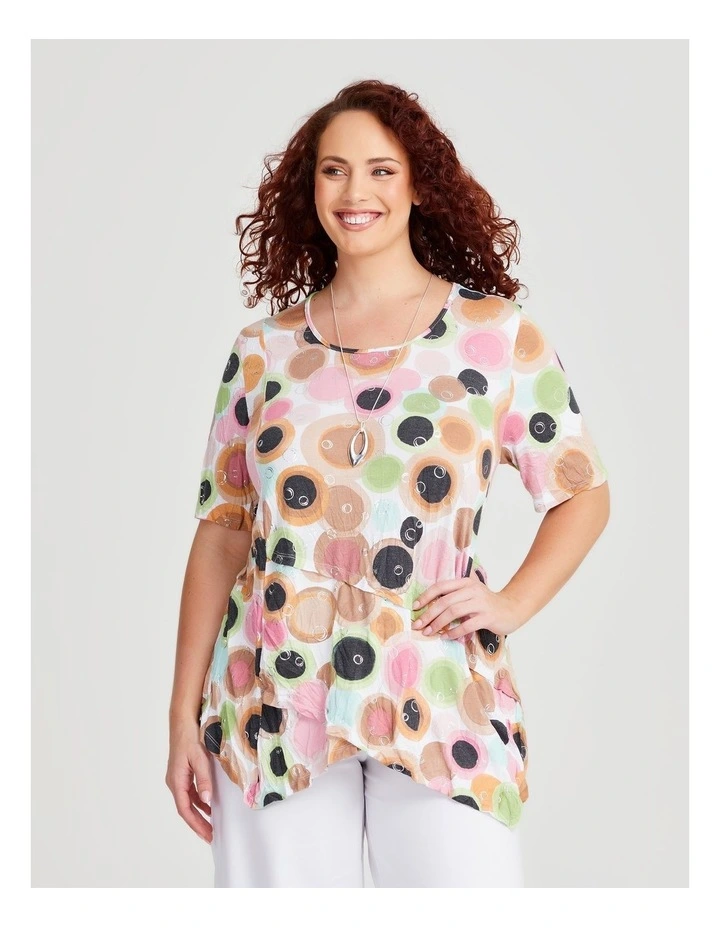 Foil Bamboo Crush Top in Spot Print image 1