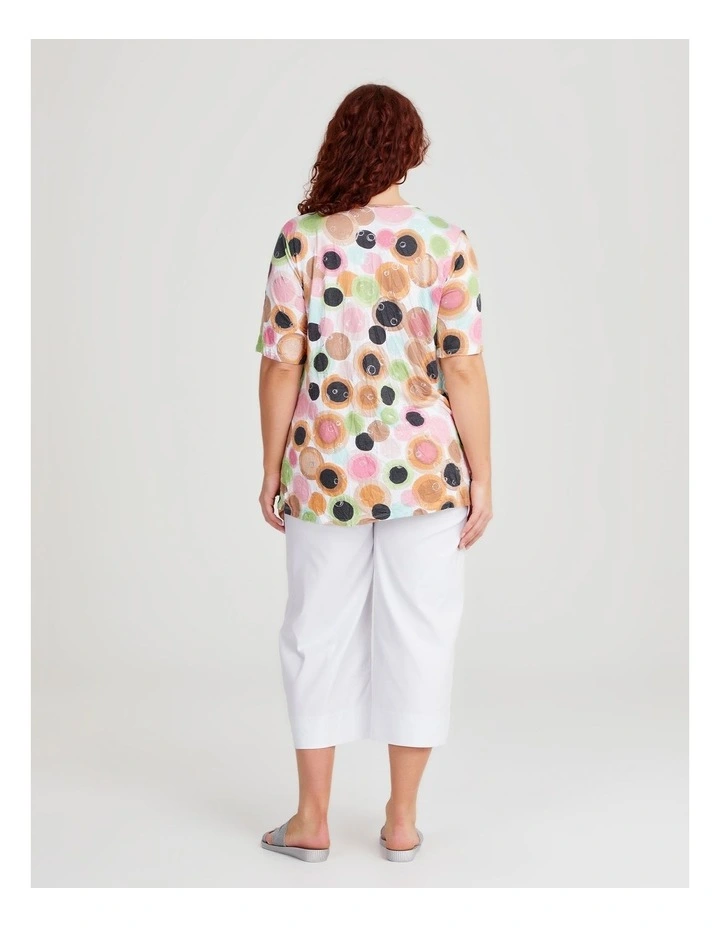 Foil Bamboo Crush Top in Spot Print image 2