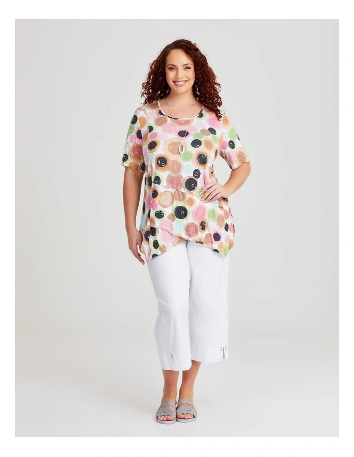Foil Bamboo Crush Top in Spot Print image 3