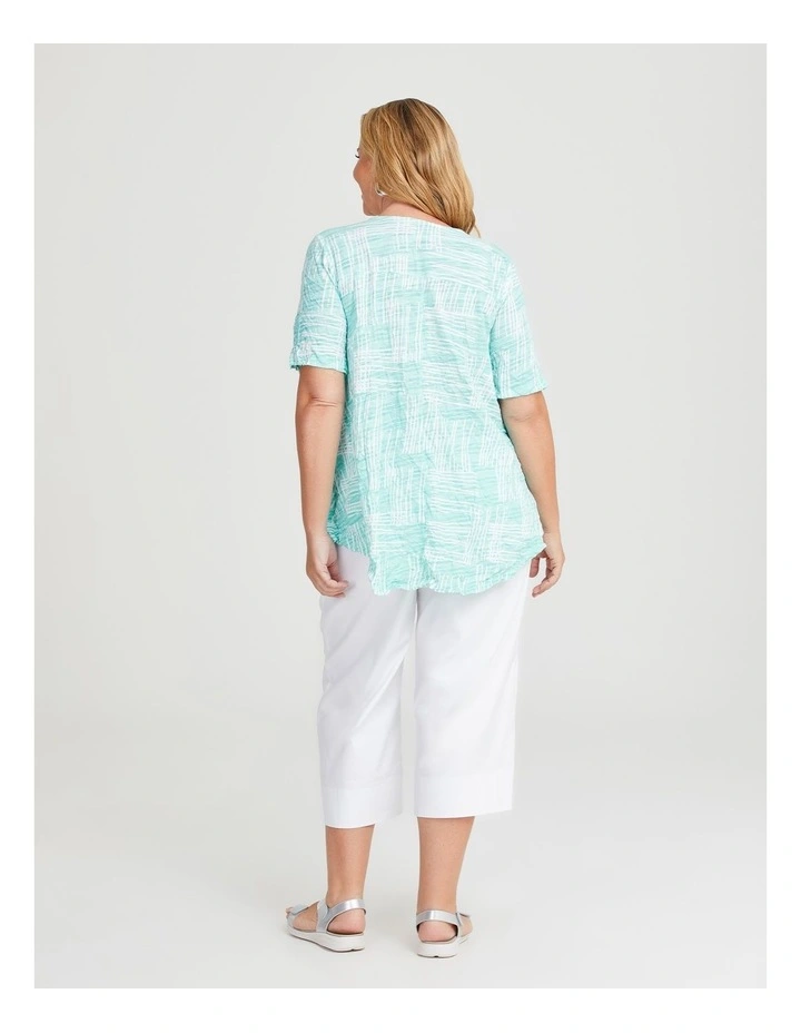 Cotton Mix Crush Top in Blue image 2