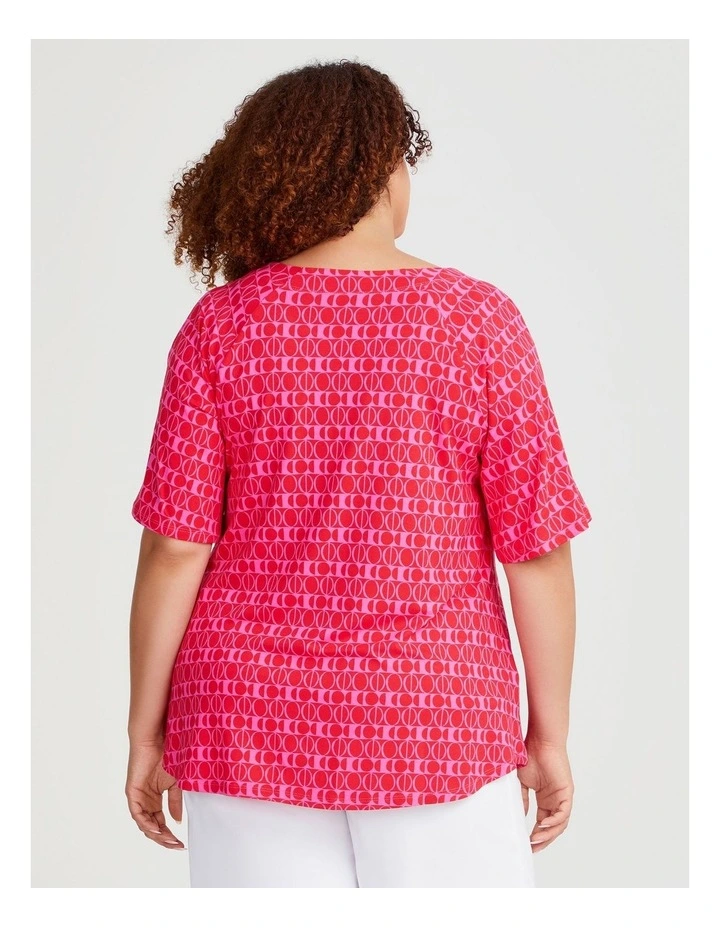 Natural Ivy Cold Shoulder Top in Print image 2