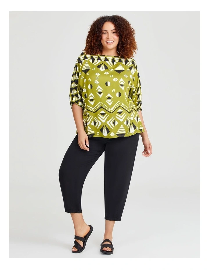 Natural Aztec Top in Print image 3