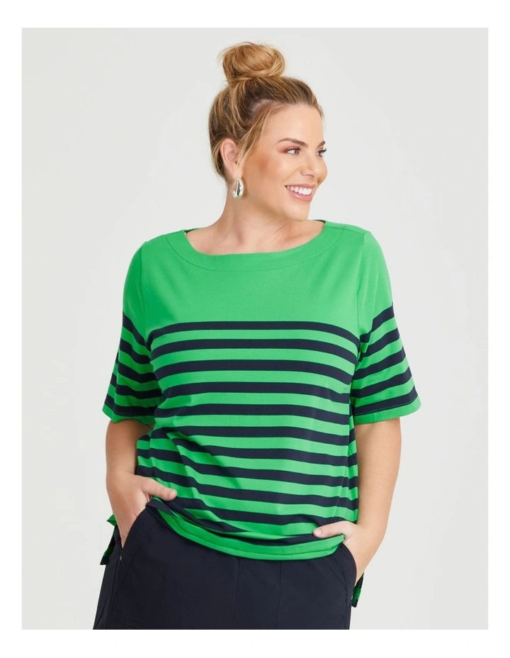 Cotton Breton Stripe T-shirt in Multi image 1