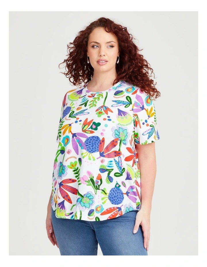 Cotton Colour Pop T-shirt in Print image 1