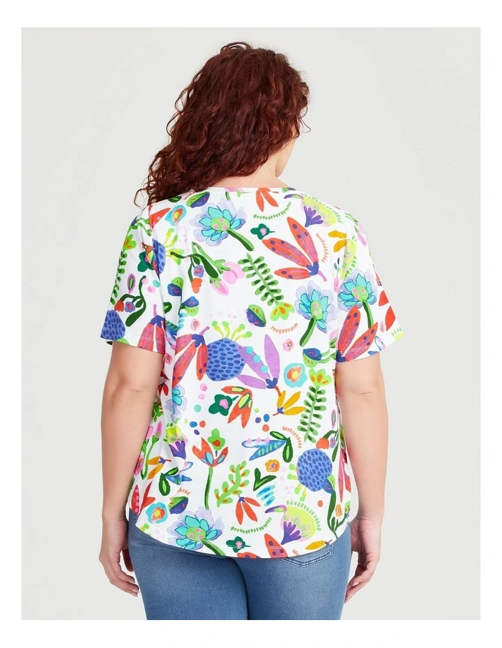 Cotton Colour Pop T-shirt in Print image 2
