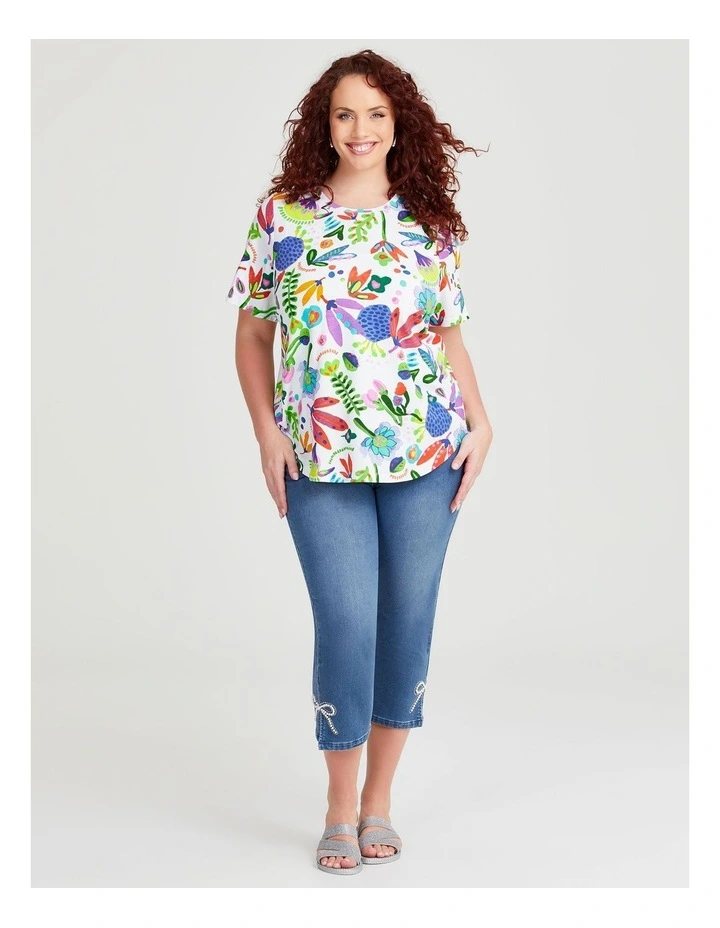 Cotton Colour Pop T-shirt in Print image 3