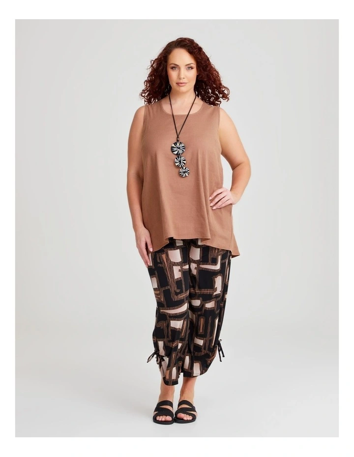 Linen Swing Tunic in Clay image 4