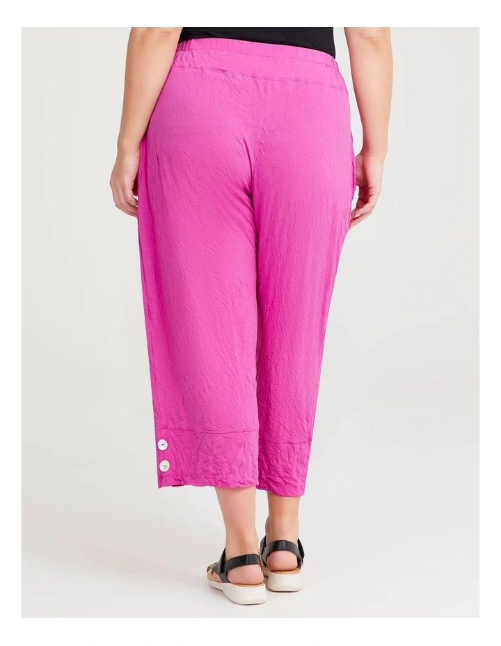 Crushed Crop Pant in Pink image 2