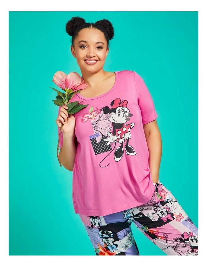 Minnie Endless Summer Pyjama Top in Rose Pink image 4