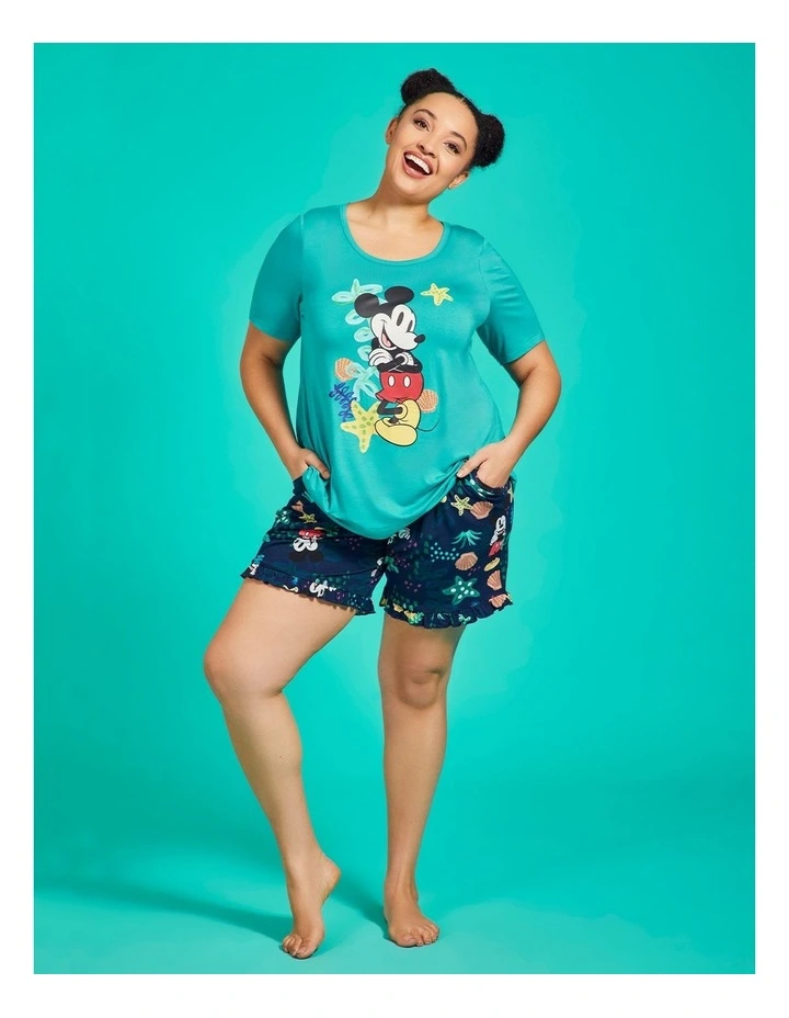 Mickey Seashore Pyjama Shorts in Print image 4
