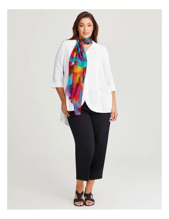 Bright Petal Silk Scarf Multi image 3