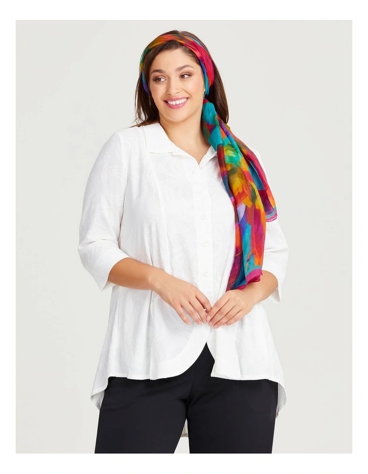 Bright Petal Silk Scarf Multi image 4