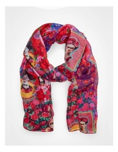 Flower Lady Silk Scarf Multi