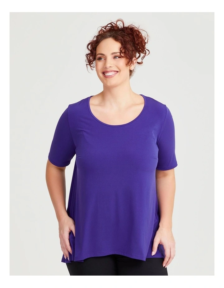 Strive Scoop Neck Top in Iris image 1