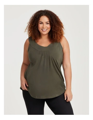 Australian Cotton Element Tank in Olive