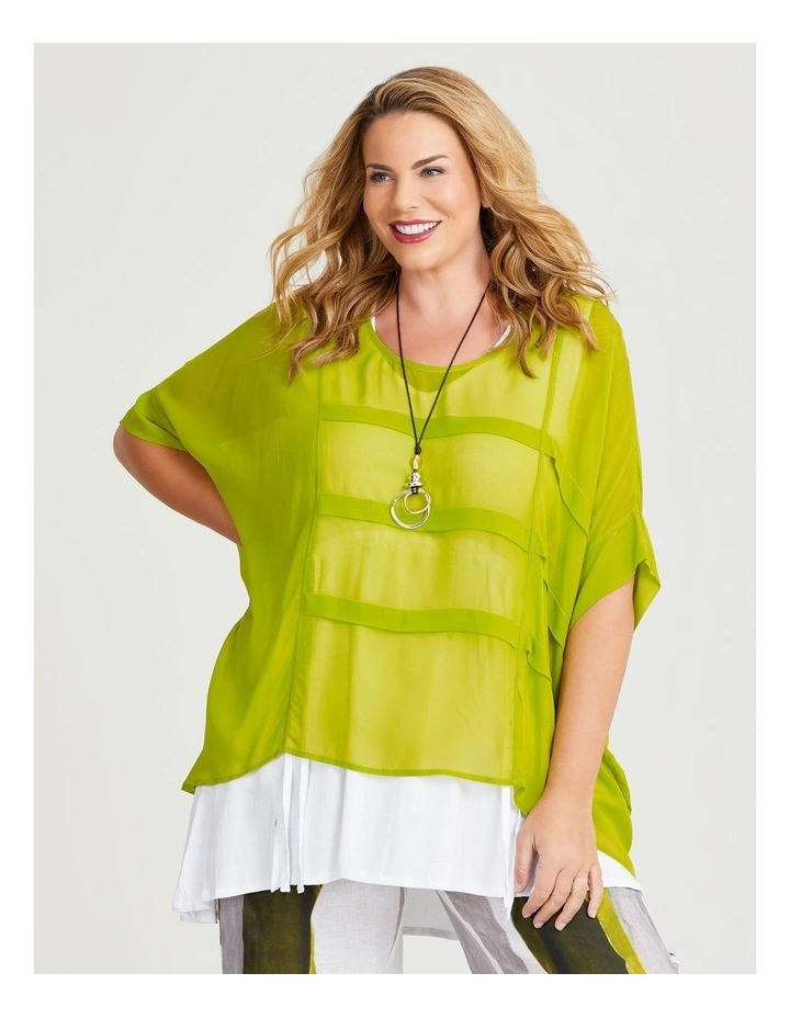 Take A Bow Top in Oasis Green image 1