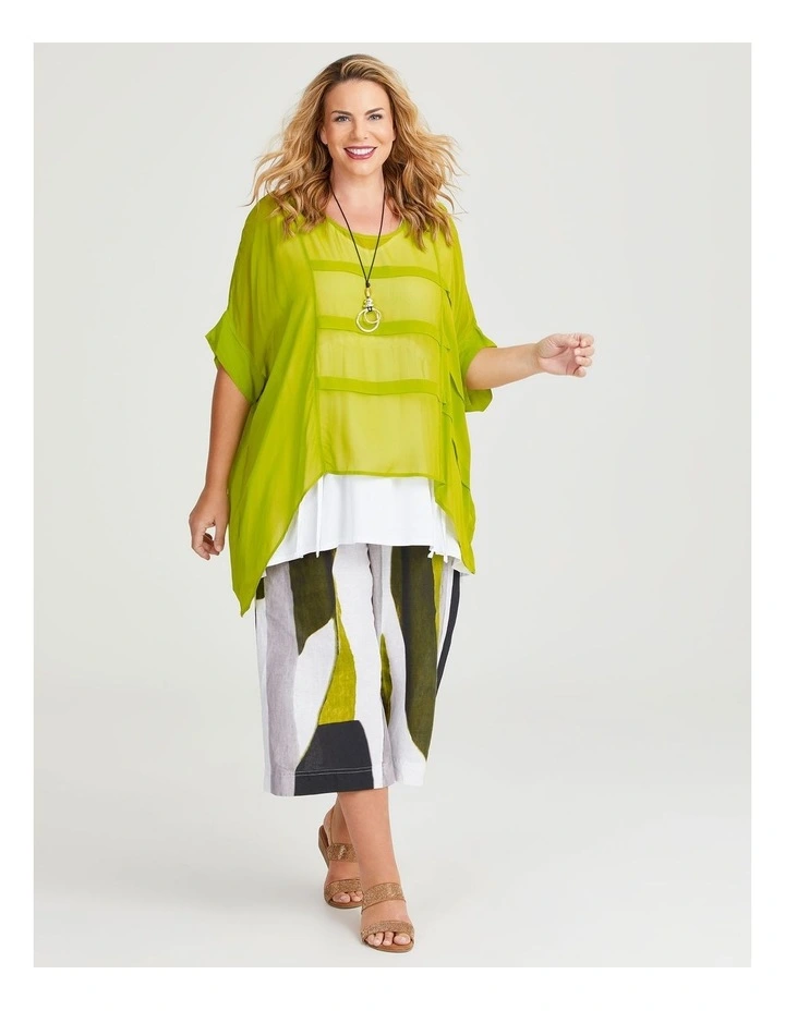 Take A Bow Top in Oasis Green image 3