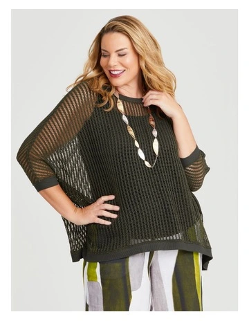 Crochet Misha Overtop in Olive