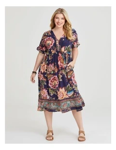 Natural Getaway Floaty Dress in Print