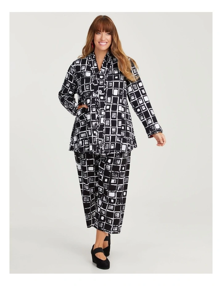 Reversible Quilt Natural Jacket in Multi image 4