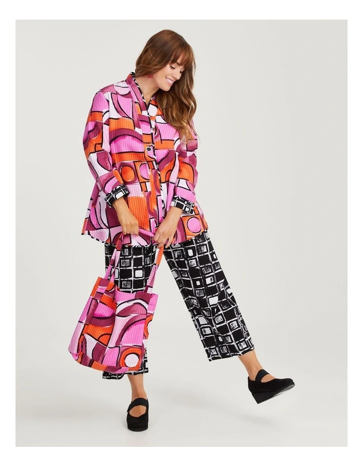 Reversible Quilt Natural Jacket in Multi image 6