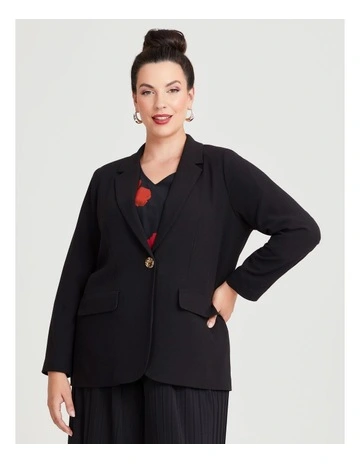Dress Code Blazer Jacket in Black