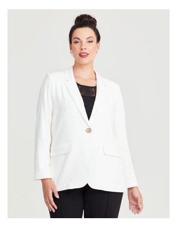 Dress Code Blazer Jacket in Ivory