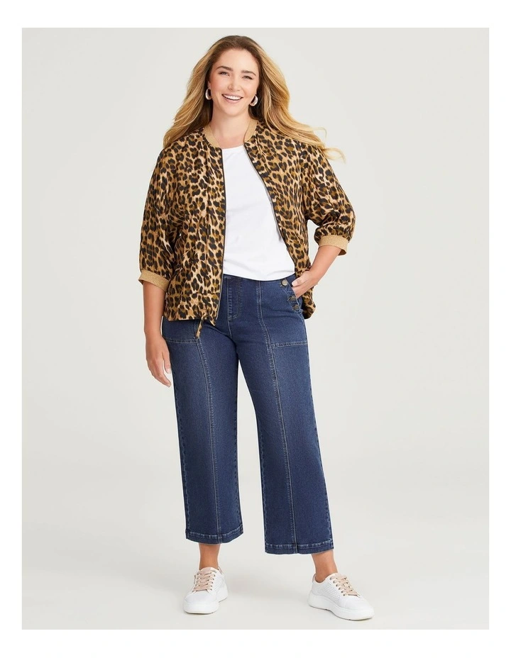 Natural Animal Bomber in Print image 3