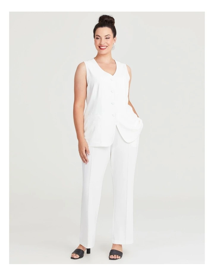 Dress Code Work Pant in Ivory image 3