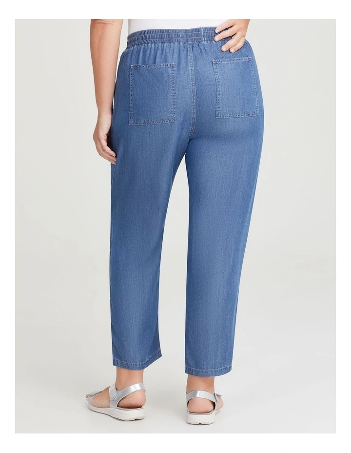 Chambray Relaxed Jogger in Pacific Blue image 2