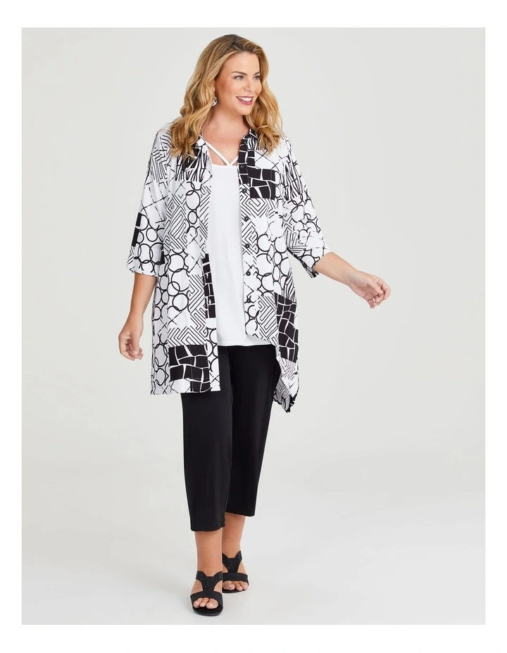 Natural Nevis Abstract Shirt in Multi image 3