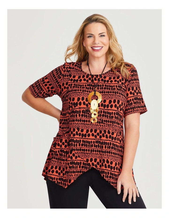 Natural Rewa Spot Top in Multi image 1