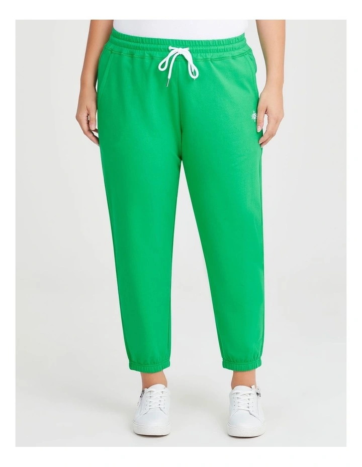 Cotton Logo Trackpant in Kelly Green image 1