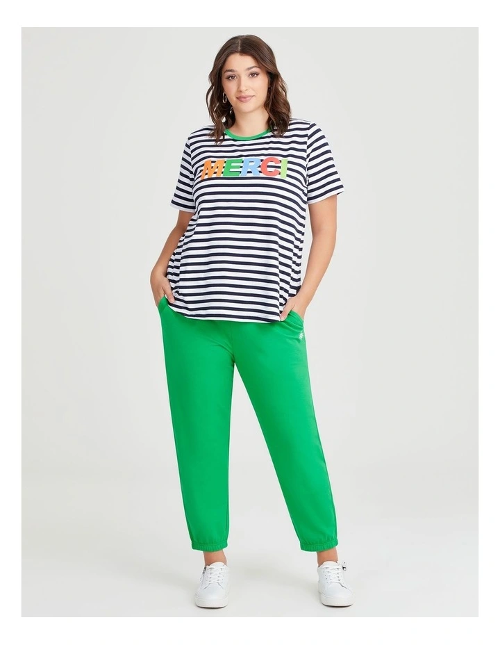 Cotton Logo Trackpant in Kelly Green image 2
