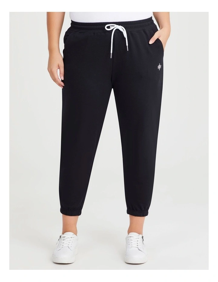 Cotton Logo Trackpant in Navy image 1