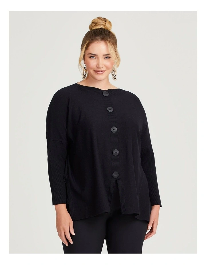 Batwing Natural Jumper in Black image 1