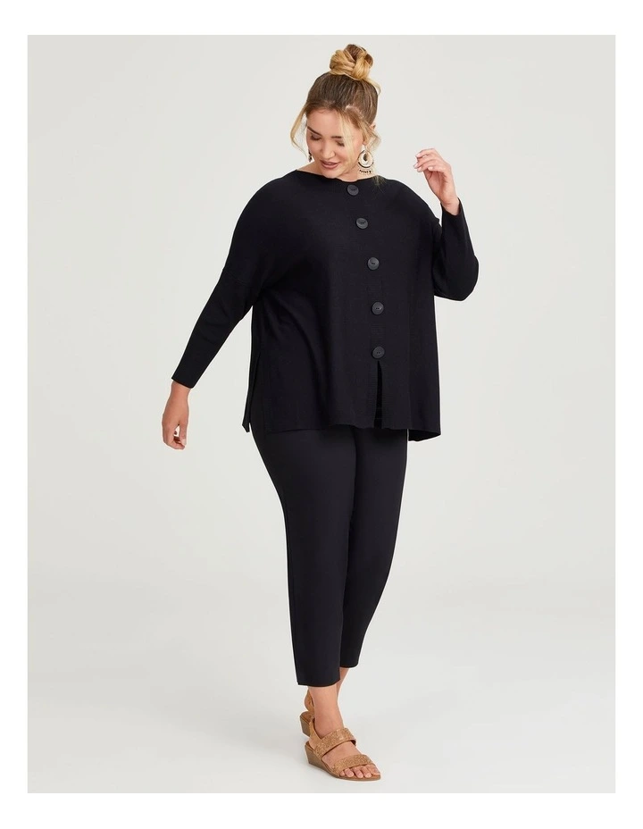 Batwing Natural Jumper in Black image 3