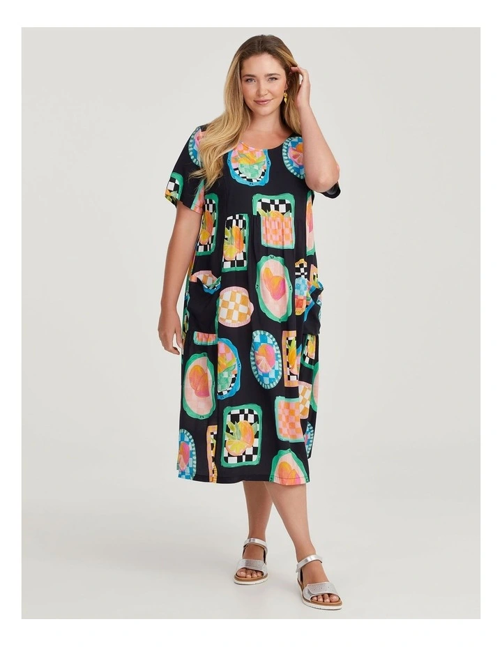 Fruit Print Midi Dress main image 1