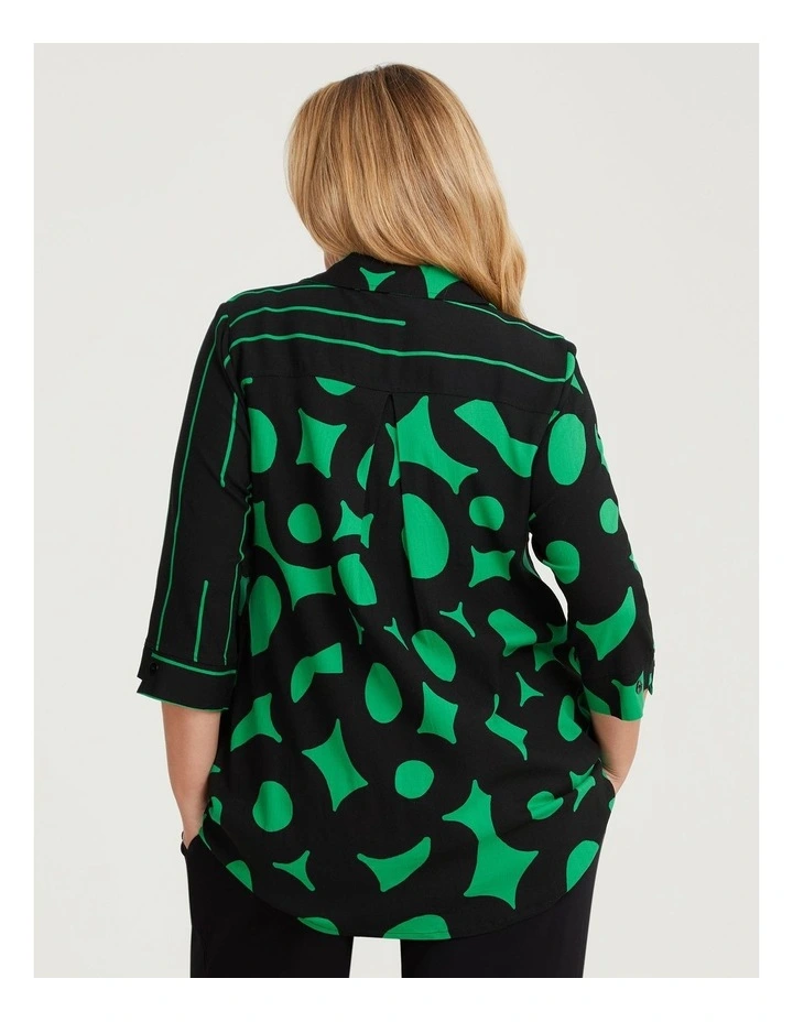 Spliced Natural Shirt in Multi image 2