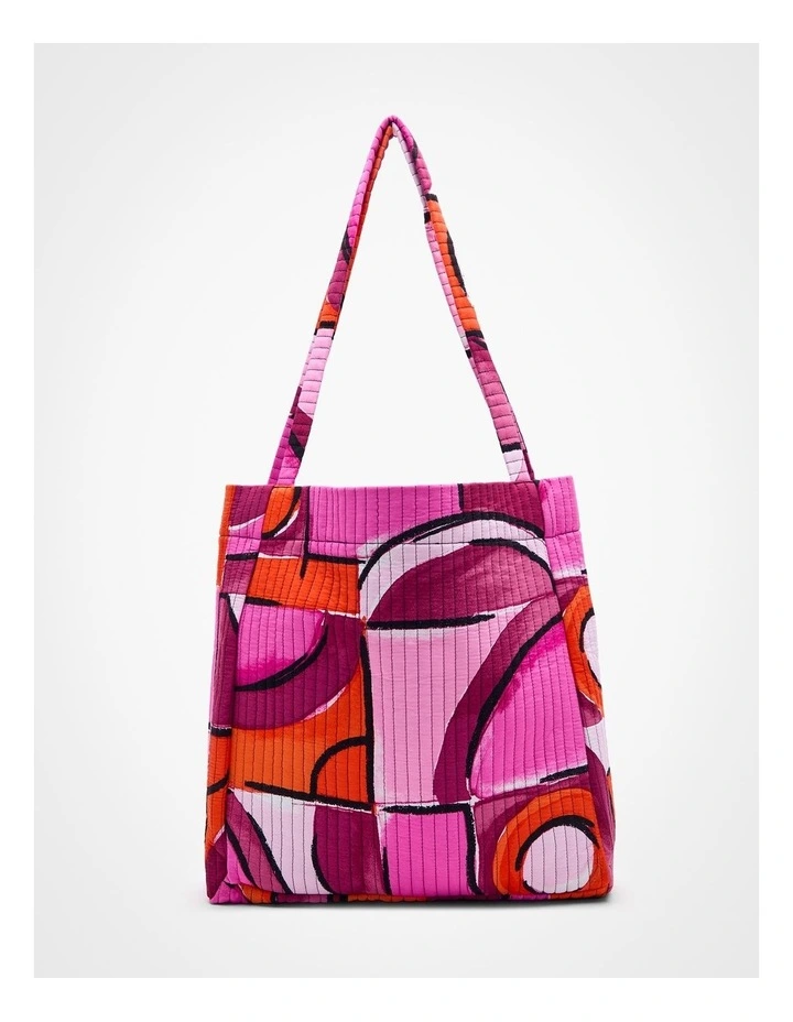 Reversible Quilt Tote Bag in Multi image 1
