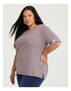 Cotton Stripe T-shirt in Multi