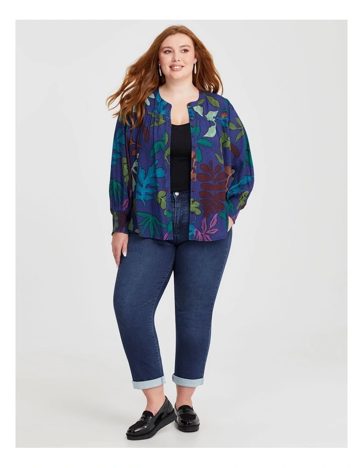 Natural Luminous Nightfall Top in Multi image 4