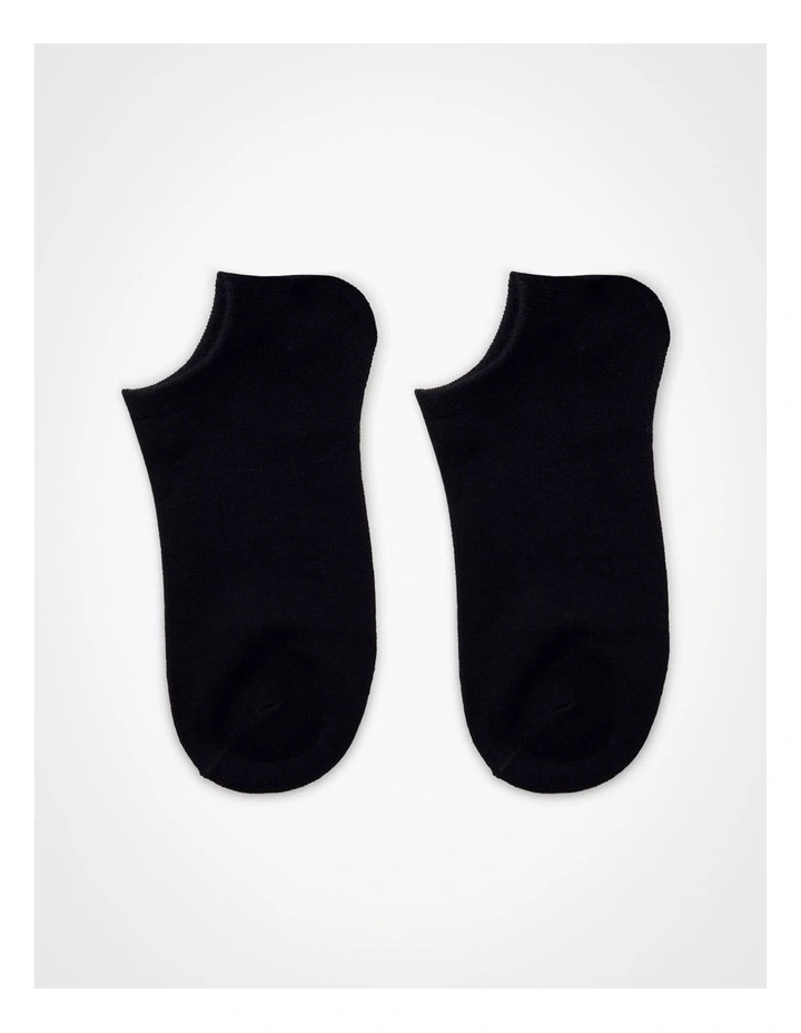 Bamboo Ankle Socks 5 Pack in Black image 3
