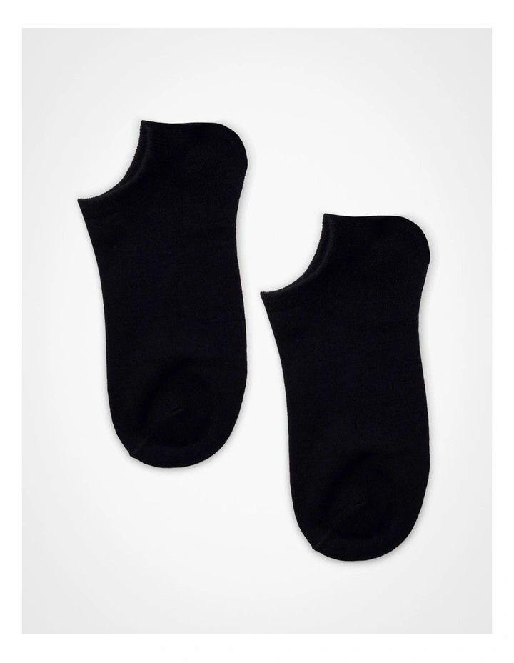 Bamboo Ankle Socks 5 Pack in Black image 5