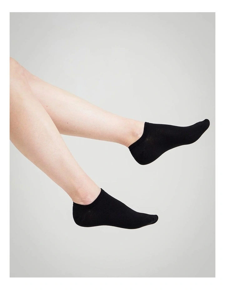 Bamboo Ankle Socks 5 Pack in Black image 6