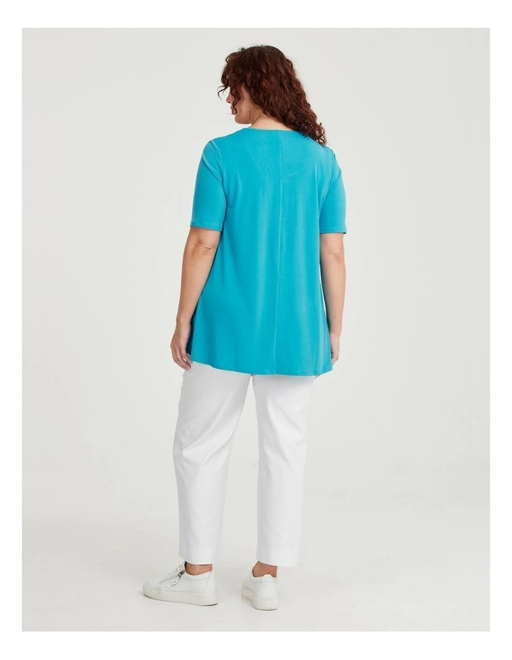 Strive Scoop Neck Top in Aquamarine image 2